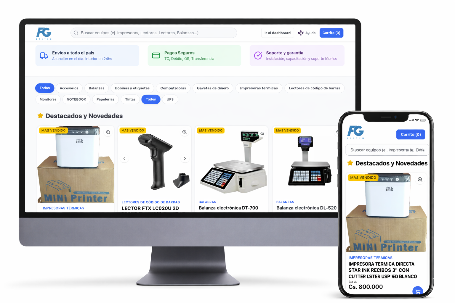 Sitio web FG System