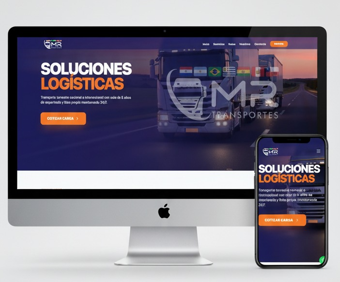 Sitio web MR Transportes