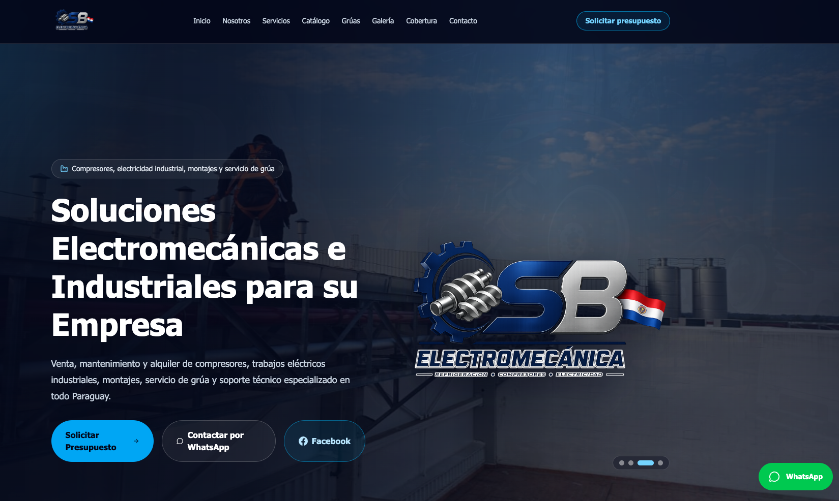 Sitio web SB Electromecánica